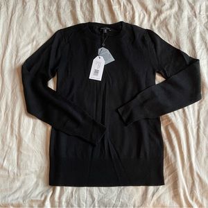 NWT Universal Standard Shauna Merino Wool Black Crewneck Sweater
